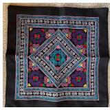 Pair of Vintage Decorative Textile Panels with Geometric Embroidery