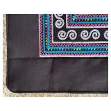 Pair of Vintage Decorative Textile Panels with Geometric Embroidery