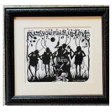 Framed Beatles Inspired Silhouette Artwork by Marc Johnson