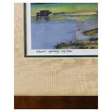 Framed Landscape Watercolor  by Joseph D. Litchfield
