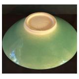 Beautiful Green Shallow Pottery Dish by Douglas Cole