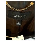 New Beautiful Black and White Talbots Jacket Size 10