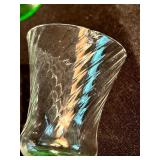 Set of 6 Vintage Tiffin-Franciscan Green Spiral Optic Juice Glasses