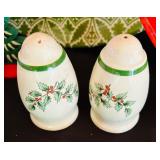 Holiday Tableware and Decor Collection Including Plates, Glasses, and Spreader Knives