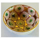 Set of 12 Vintage Japanese Sake Cups with Floral and Geometric Patterns