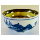 Set of 12 Vintage Japanese Sake Cups with Floral and Geometric Patterns