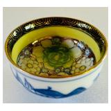 Set of 12 Vintage Japanese Sake Cups with Floral and Geometric Patterns