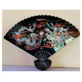 Decorative Wall Fan with Dragon and Phoenix Design