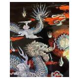 Decorative Wall Fan with Dragon and Phoenix Design