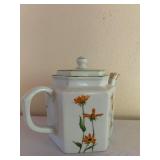 Tuscany Collection Floral Porcelain Teapot 6 Inch