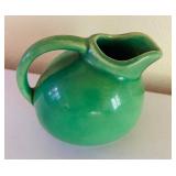 Set of 3 Artisan Glazed Pottery Pieces: Pitcher, Bowl, and Cup