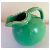 Set of 3 Artisan Glazed Pottery Pieces: Pitcher, Bowl, and Cup