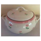 Portugal Floral Covered Ceramic Casserole Dish