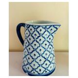 Pretty Blue and White Ceramic Pitchers