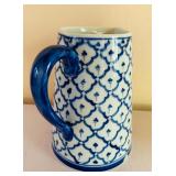 Pretty Blue and White Ceramic Pitchers