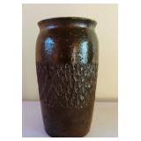 Pair of Handmade Stoneware Pottery Vases