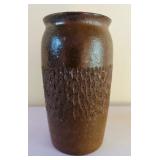 Pair of Handmade Stoneware Pottery Vases