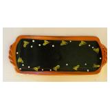 Pottery 3-Piece Set with 10 Inch Plate and Serving Trays