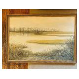 Framed Landscape Painting Signed Mathiesen