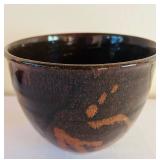 Handmade Studio Pottery Bowl Brown Glaze