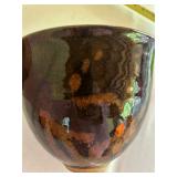 Handmade Studio Pottery Bowl Brown Glaze