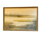 Framed Landscape Painting Signed Mathiesen