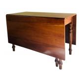 Classic Vintage Drop-Leaf Wooden Dining Table