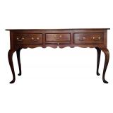 Vintage Gabberts Pine Console Table with Queen Anne Legs, 1992