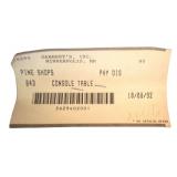 Vintage Gabberts Pine Console Table with Queen Anne Legs, 1992