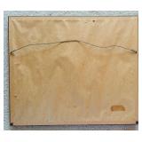 Pair of Framed Vintage Landscape Etchings with Trees and Architectural Accents