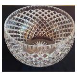 Vintage Czech Crystal Punch Bowl and 6 Glasses