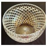 Vintage Czech Crystal Punch Bowl and 6 Glasses