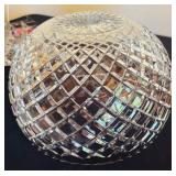 Vintage Czech Crystal Punch Bowl and 6 Glasses