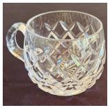 Vintage Czech Crystal Punch Bowl and 6 Glasses