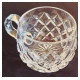 Vintage Czech Crystal Punch Bowl and 6 Glasses