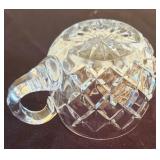 Vintage Czech Crystal Punch Bowl and 6 Glasses