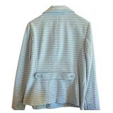 Talbots Blue and White Striped Light Jacket Size Medium