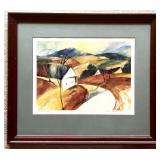 Framed Vintage Art Print Sommer Mittag by Kearo Scleoller 1996