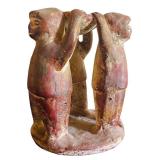 Vintage Circle of Friends Sculpture Candle Holder