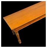 Vintage Wooden Table with Turned Legs