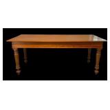 Vintage Wooden Table with Turned Legs