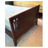 Pair of Vintage Twin Beds with Wood Headboards and Footboards