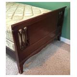 Pair of Vintage Twin Beds with Wood Headboards and Footboards