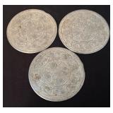 Set of 3 Vintage Embossed Metal Trivets