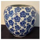 Blue and White Porcelain Vase with Floral Design