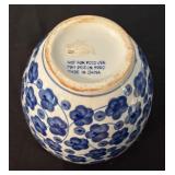 Blue and White Porcelain Vase with Floral Design