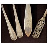 Vintage Sterling Silver Seafood Fork and 3 Spoons Assortment