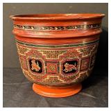 Burmese Lacquerware Yun Bowl with Animal Motif