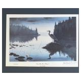Les C. Kouba Limited Edition Print "Great Blue Heron Hangout"