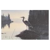 Les C. Kouba Limited Edition Print "Great Blue Heron Hangout"